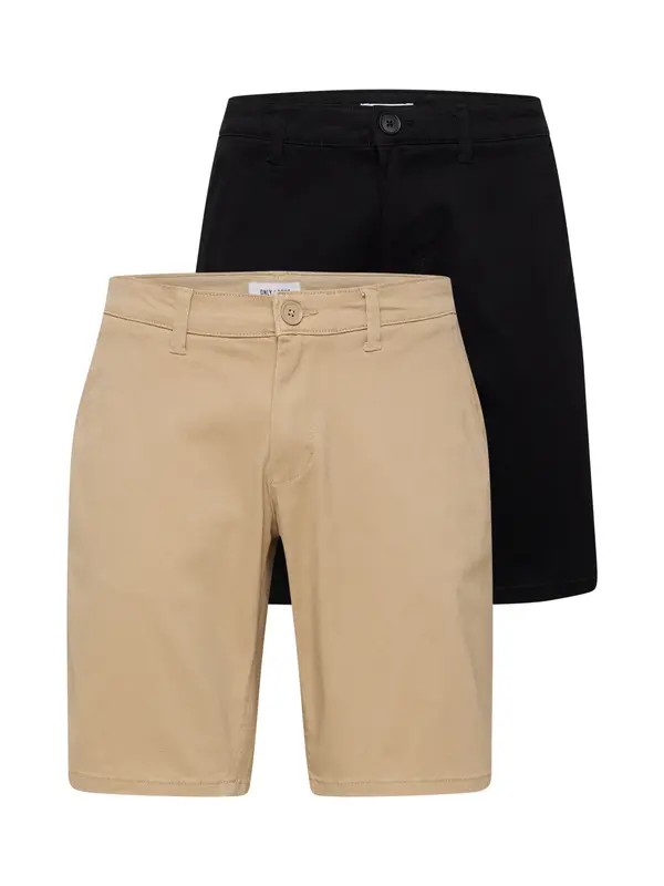 Only & Sons Only & Sons Chino hlače 'CAM'  bež / crna
