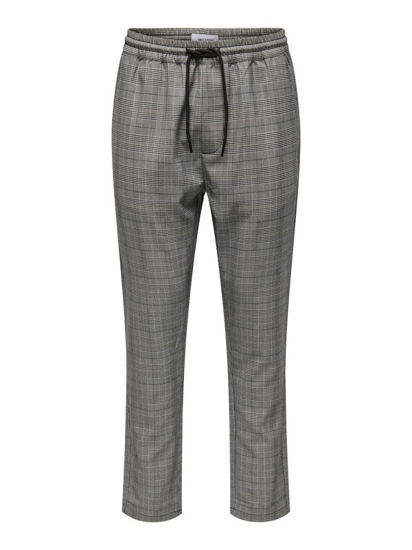 Only & Sons Only & Sons Hlače 'LINUS'  siva / crna / bijela