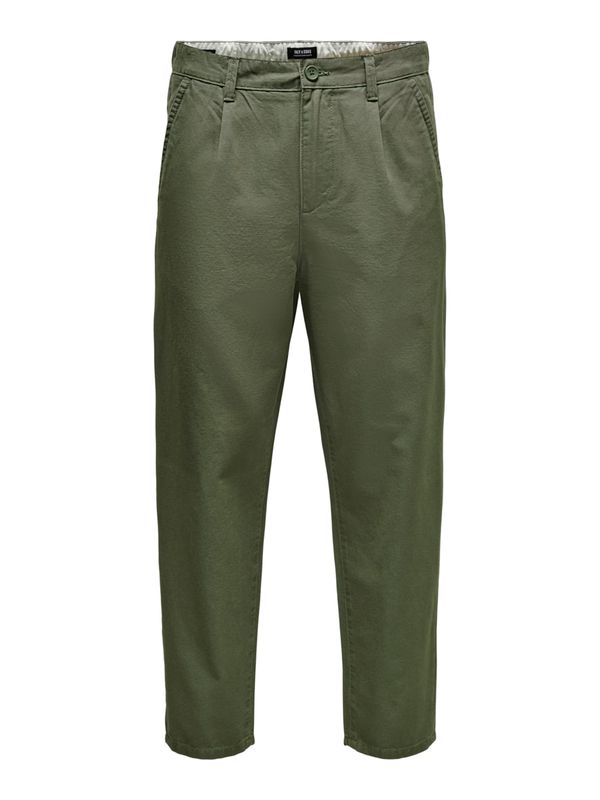 Only & Sons Only & Sons Hlače s naborima 'Dew'  zelena