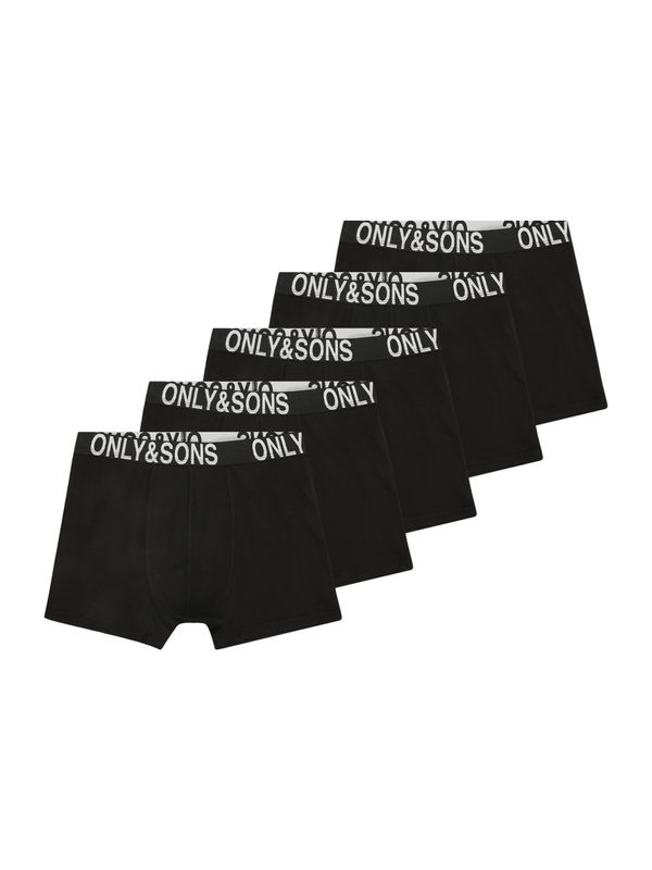 Only & Sons Junior Only & Sons Junior Gaće 'OSJFITZ'  crna / bijela
