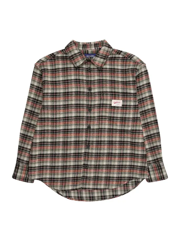 Only & Sons Junior Only & Sons Junior Košulja 'OSJJack'  siva / hrđavo crvena / crna / bijela