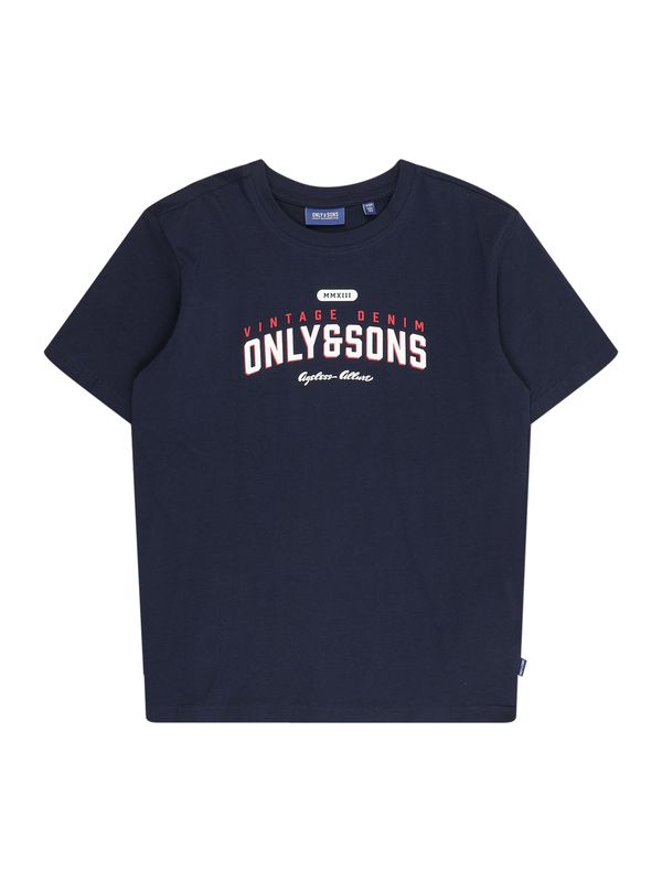 Only & Sons Junior Only & Sons Junior Majica 'OSJLENNY'  mornarsko plava / klasično crvena / bijela