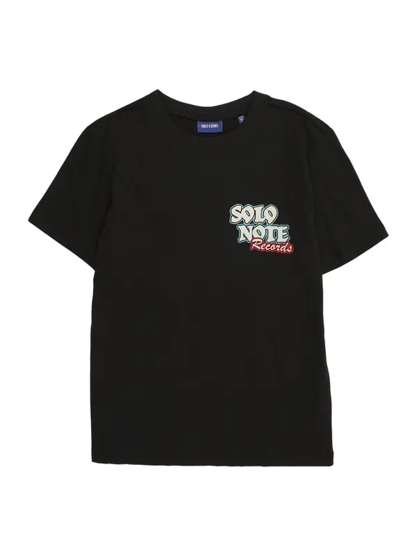 Only & Sons Junior Only & Sons Junior Majica 'OSJSOLO'  svijetloplava / tamno crvena / crna / bijela