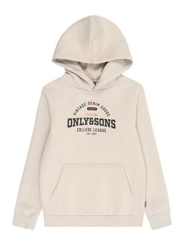 Only & Sons Junior Only & Sons Junior Sweater majica 'OSJCERES'  srebrno siva / narančasta / crna