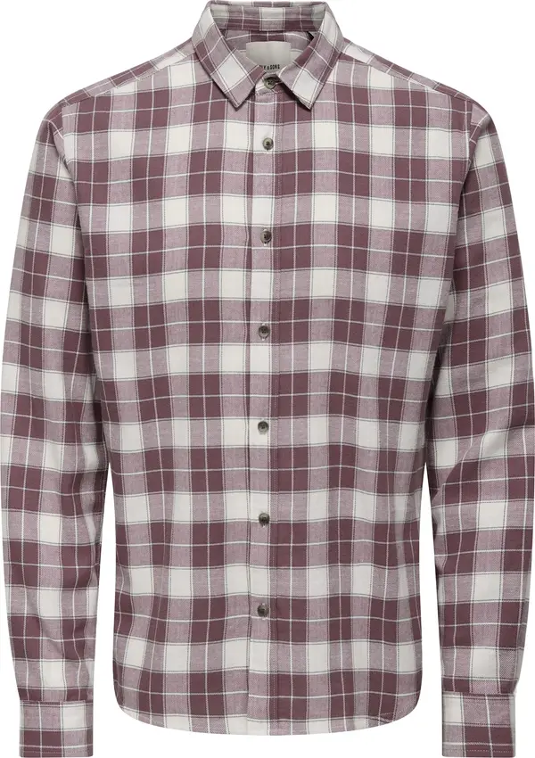 Only & Sons Only & Sons Košulja 'ONSKIM'  taupe siva / bijela