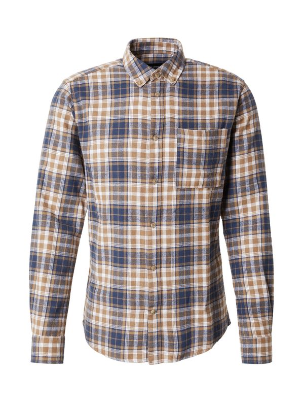 Only & Sons Only & Sons Košulja 'ONSRAL'  morsko plava / smeđa / bijela