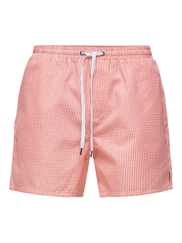 Only & Sons Only & Sons Kupaće hlače 'ONSTED'  ružičasta / bijela