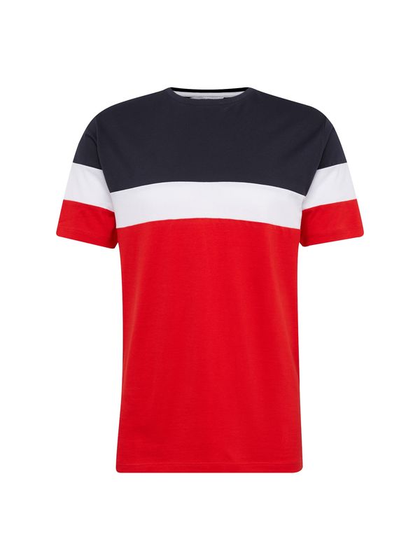 Only & Sons Only & Sons Majica 'BAILEY'  mornarsko plava / crvena / bijela