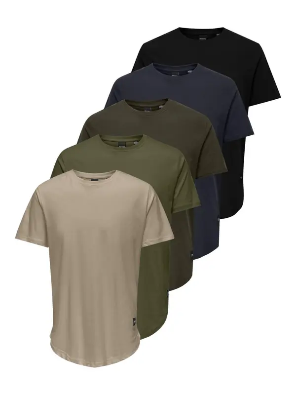 Only & Sons Only & Sons Majica 'MATT LONGY'  bež / plava / zelena / crna