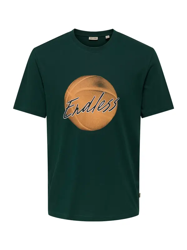 Only & Sons Only & Sons Majica 'ONSBRON'  kraljevski zelena / mandarina / crna / bijela
