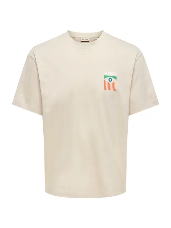 Only & Sons Only & Sons Majica 'ONSFRED'  bež / zelena / ciglasto crvena / bijela