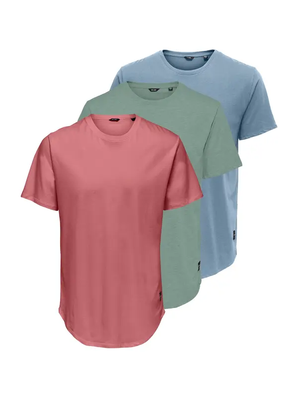 Only & Sons Only & Sons Majica 'ONSMATT'  sivkasto plava / zelena / rosé