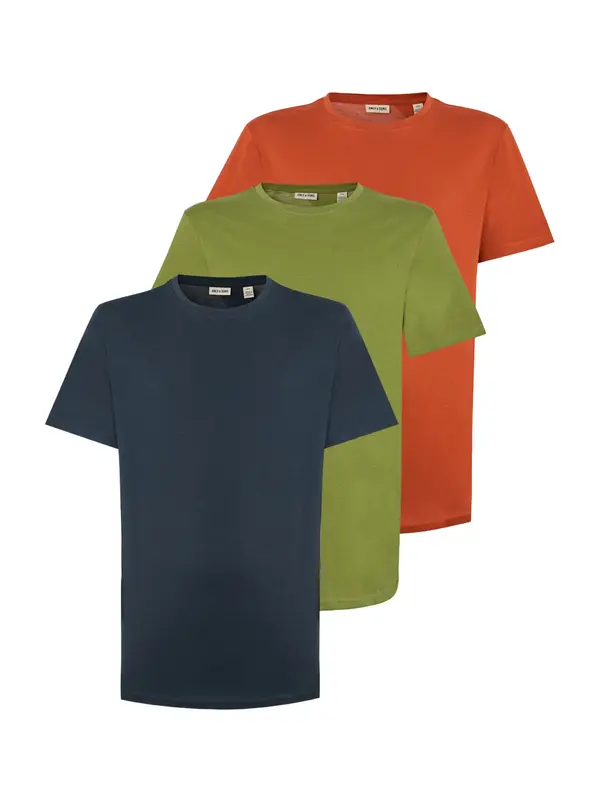 Only & Sons Only & Sons Majica 'ONSMATT'  tamno plava / kivi zelena / ciglasto crvena