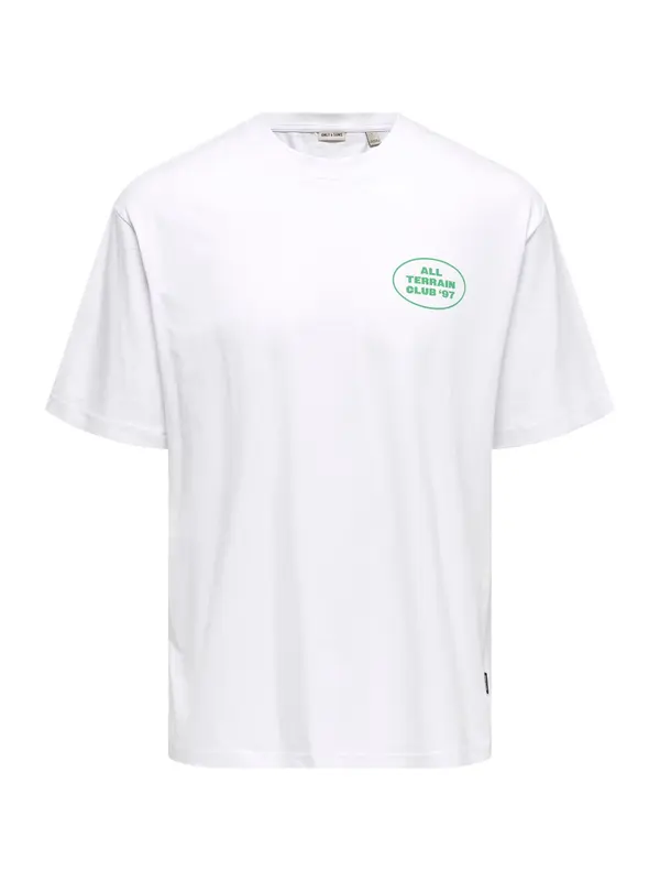 Only & Sons Only & Sons Majica 'ONSNATHAN'  zelena / bijela