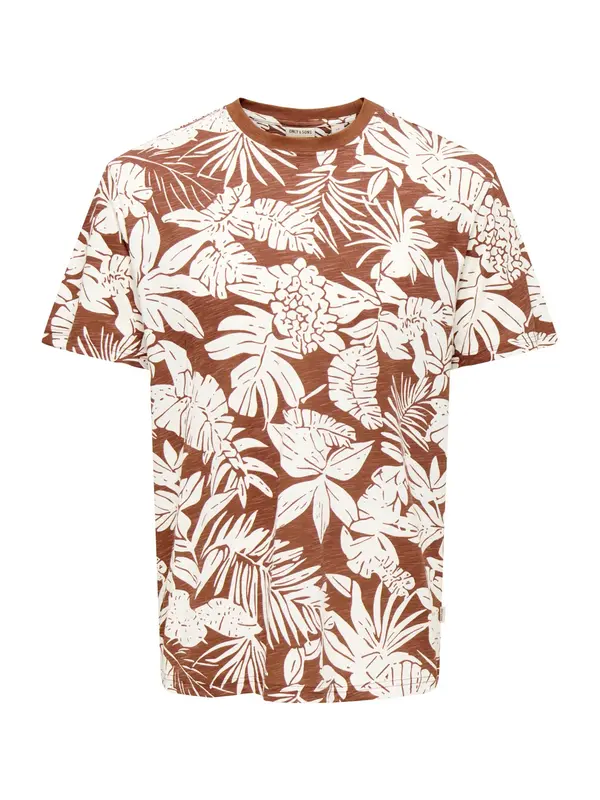 Only & Sons Only & Sons Majica 'ONSPERRY'  smeđa / bijela