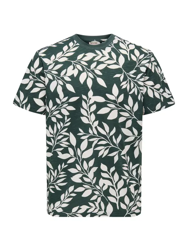 Only & Sons Only & Sons Majica 'ONSPERRY'  tamno zelena / bijela