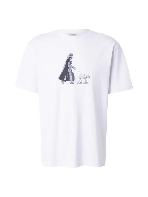 Only & Sons Only & Sons Majica 'ONSSTAR WARS'  siva / crna / bijela