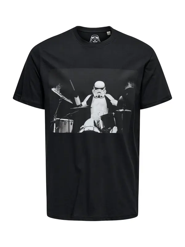 Only & Sons Only & Sons Majica 'ONSSTORMTROOPER'  crna / bijela