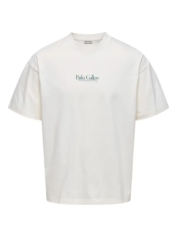 Only & Sons Only & Sons Majica 'Parker'  smaragdno zelena / bijela