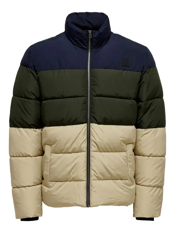 Only & Sons Only & Sons Prijelazna jakna 'Melvin'  boja pijeska / mornarsko plava / tamno zelena