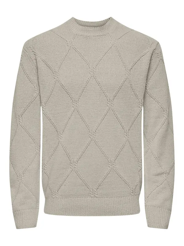 Only & Sons Only & Sons Pulover 'Farid'  sivkasto bež