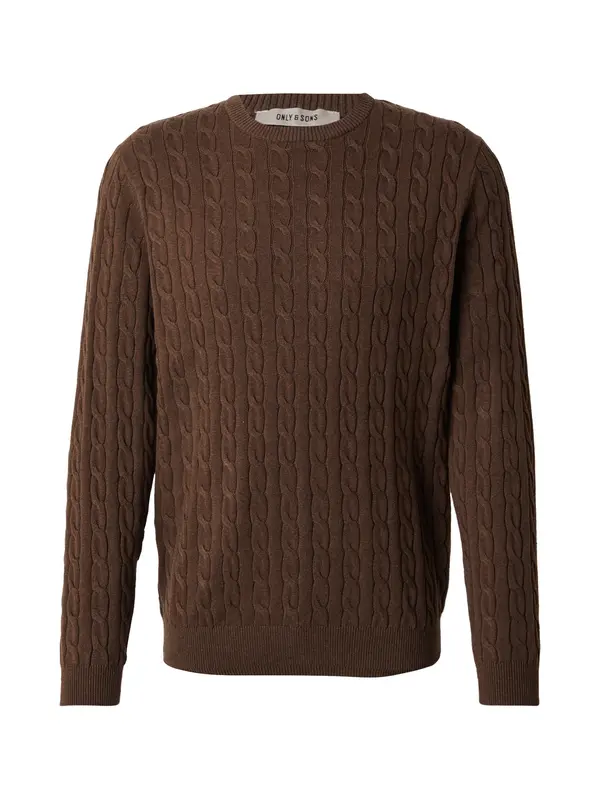 Only & Sons Only & Sons Pulover 'LOUI'  čokolada