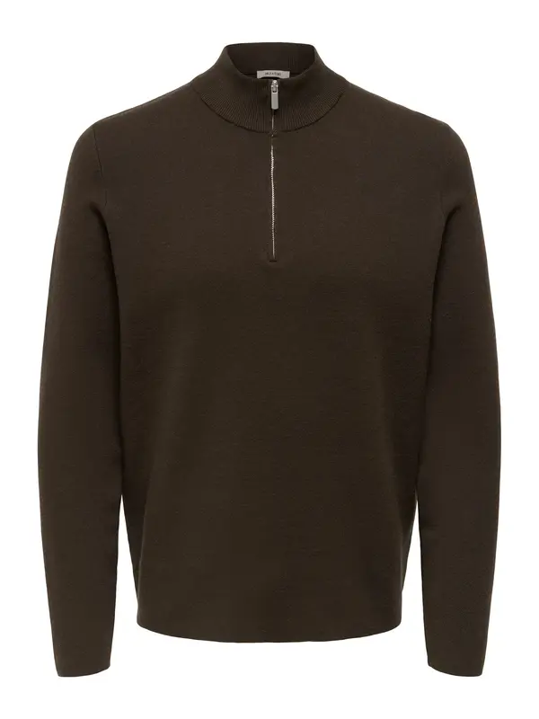 Only & Sons Only & Sons Pulover 'ONSCOOPER'  tamno smeđa