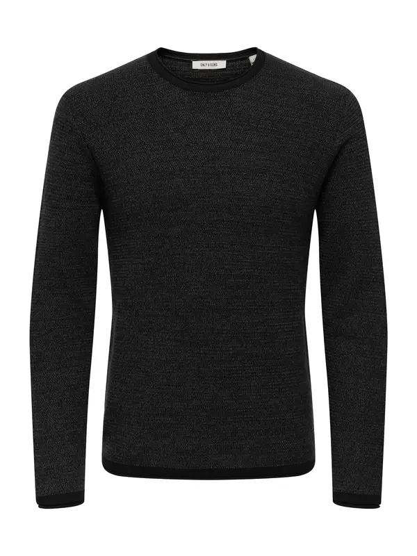 Only & Sons Only & Sons Pulover 'ONSERIC'  crna melange