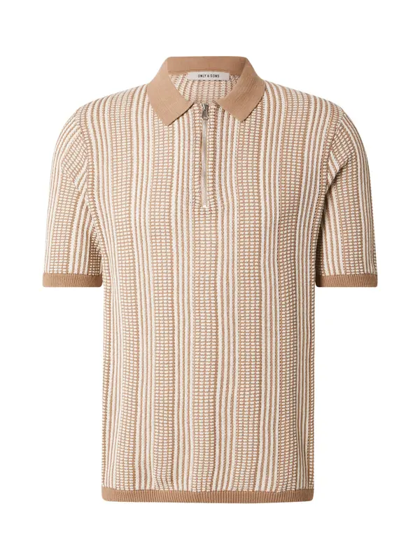Only & Sons Only & Sons Pulover 'ONSKETIL'  tamno bež / bijela