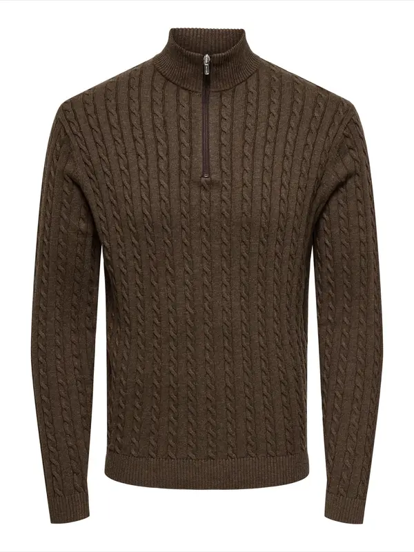 Only & Sons Only & Sons Pulover 'ONSLoui'  čokolada