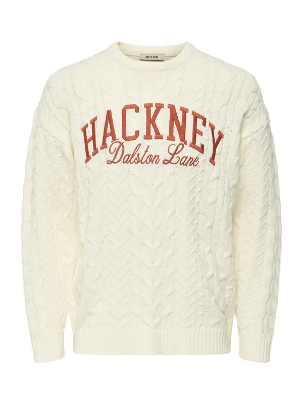 Only & Sons Only & Sons Pulover 'ONSMack'  mandarina / bijela