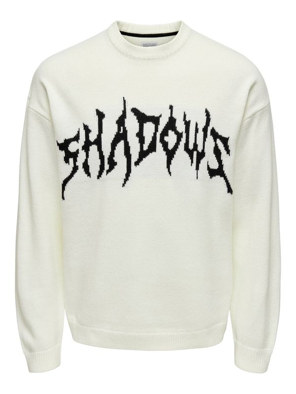 Only & Sons Only & Sons Pulover 'ONSRandy'  crna / bijela