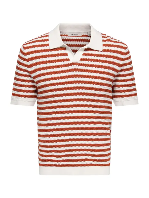 Only & Sons Only & Sons Pulover 'ONSSERGE'  hrđavo crvena / bijela