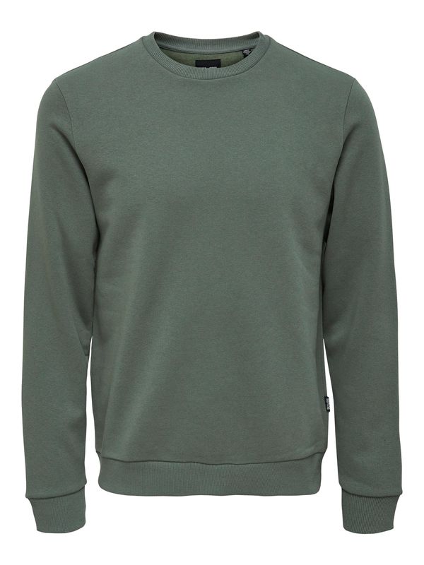 Only & Sons Only & Sons Sweater majica 'Ceres'  smaragdno zelena
