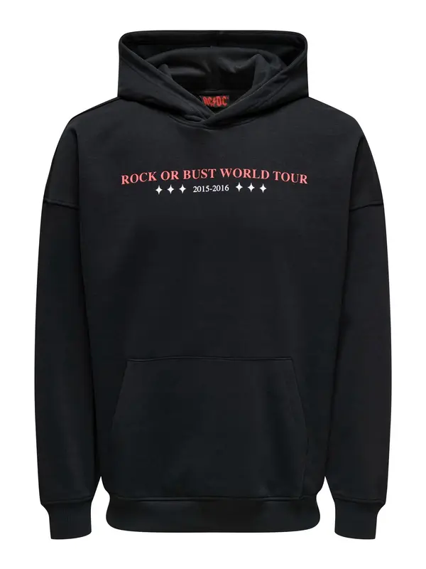 Only & Sons Only & Sons Sweater majica 'ONSACDC'  crvena / crna / bijela