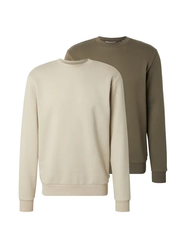 Only & Sons Only & Sons Sweater majica 'ONSCERES'  bež siva / maslinasta