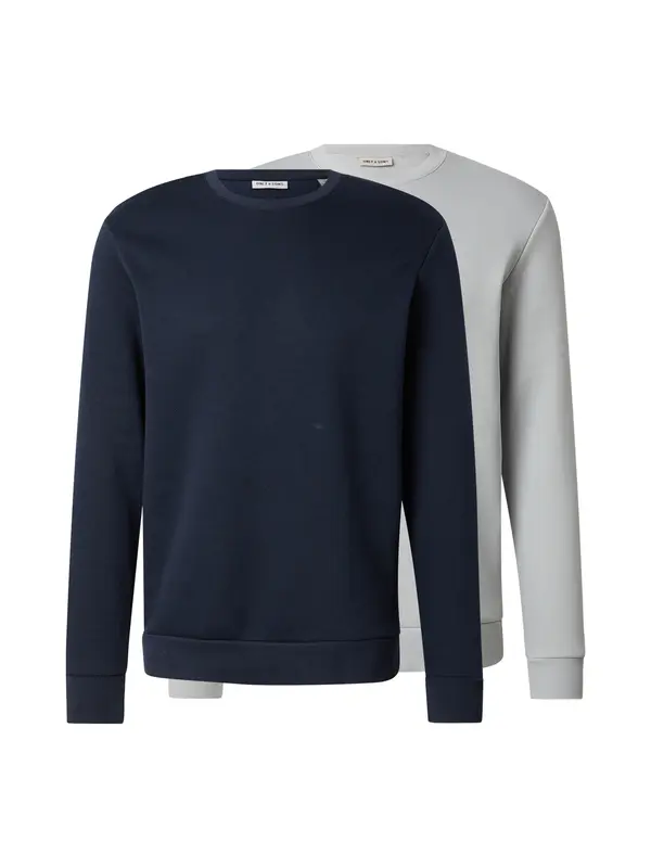 Only & Sons Only & Sons Sweater majica 'ONSCHASE'  mornarsko plava / svijetlosiva