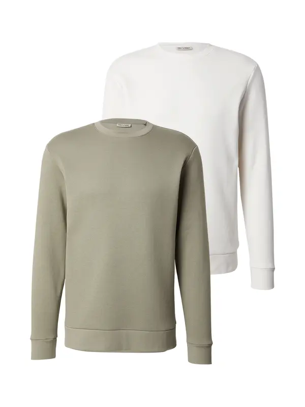 Only & Sons Only & Sons Sweater majica 'ONSCHASE'  siva / bijela