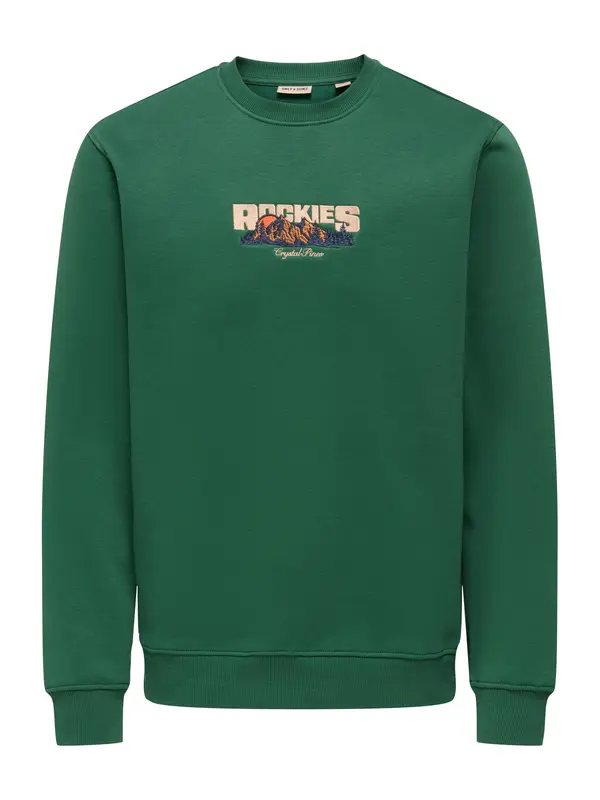 Only & Sons Only & Sons Sweater majica 'ONSCONNOR'  ecru/prljavo bijela / morsko plava / zelena