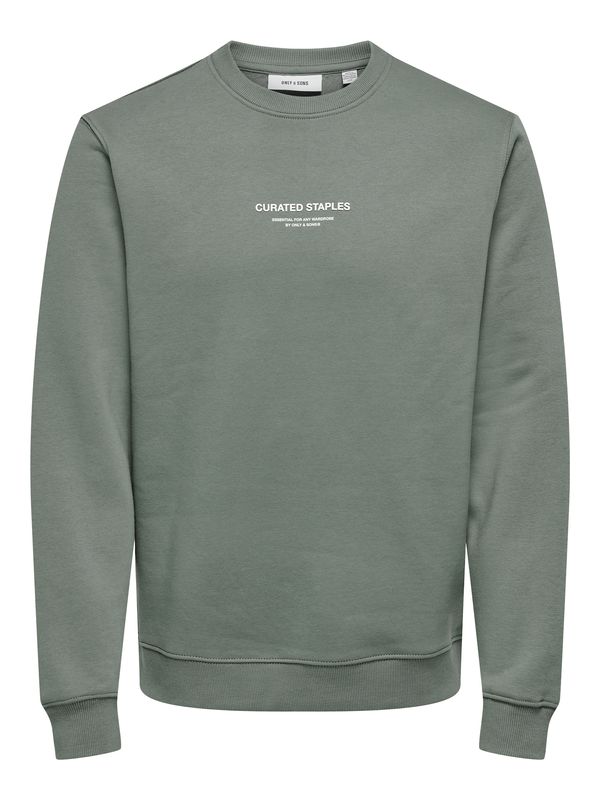 Only & Sons Only & Sons Sweater majica 'ONSCURATED'  dimno siva / bijela
