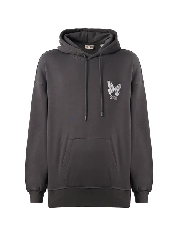 Only & Sons Only & Sons Sweater majica 'ONSDRIP'  siva / tamo siva / bijela