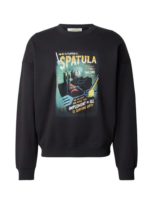 Only & Sons Only & Sons Sweater majica 'ONSPONGEBOB'  žuta / pastelno zelena / crna / bijela
