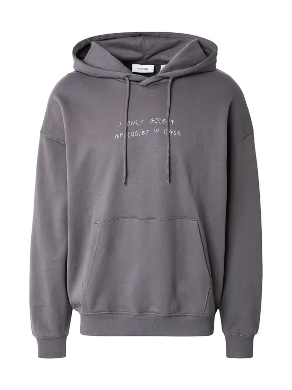 Only & Sons Only & Sons Sweater majica  tamo siva / bijela
