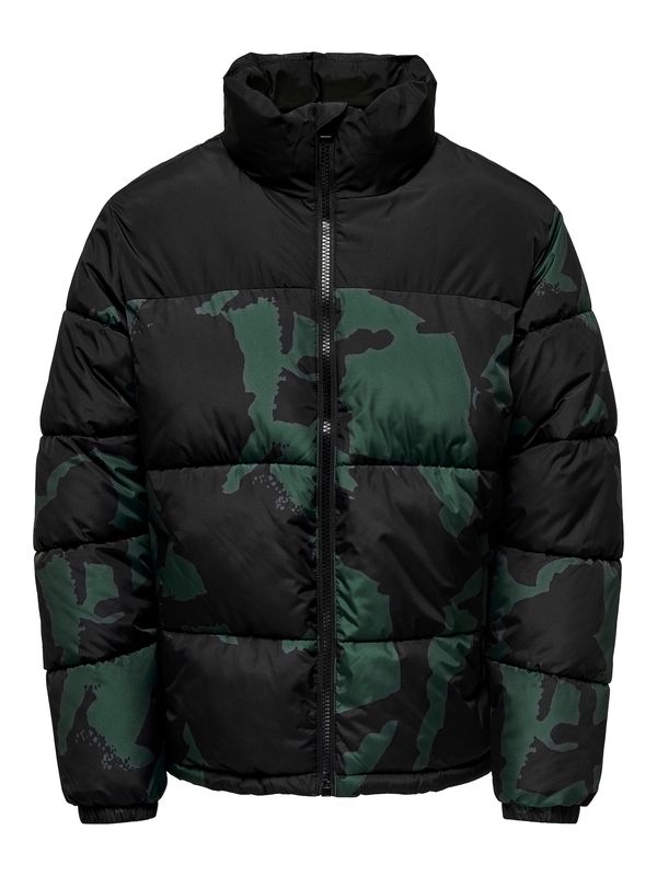 Only & Sons Only & Sons Zimska jakna 'ONSMELVIN'  tamno zelena / crna