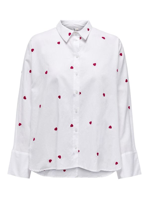 ONLY ONLY Bluza 'Lina'  crvena / bijela