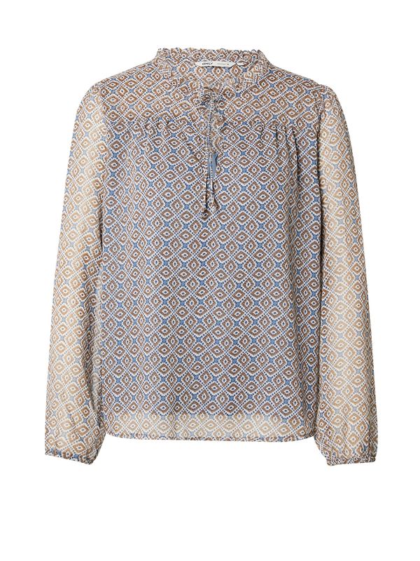 ONLY ONLY Bluza 'ONLDITSY'  pastelno plava / svijetloplava / svijetlosmeđa