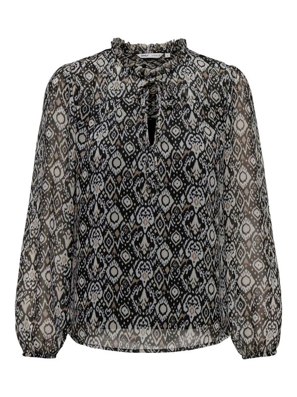 ONLY ONLY Bluza 'ONLDITSY'  svijetlosmeđa / siva / crna