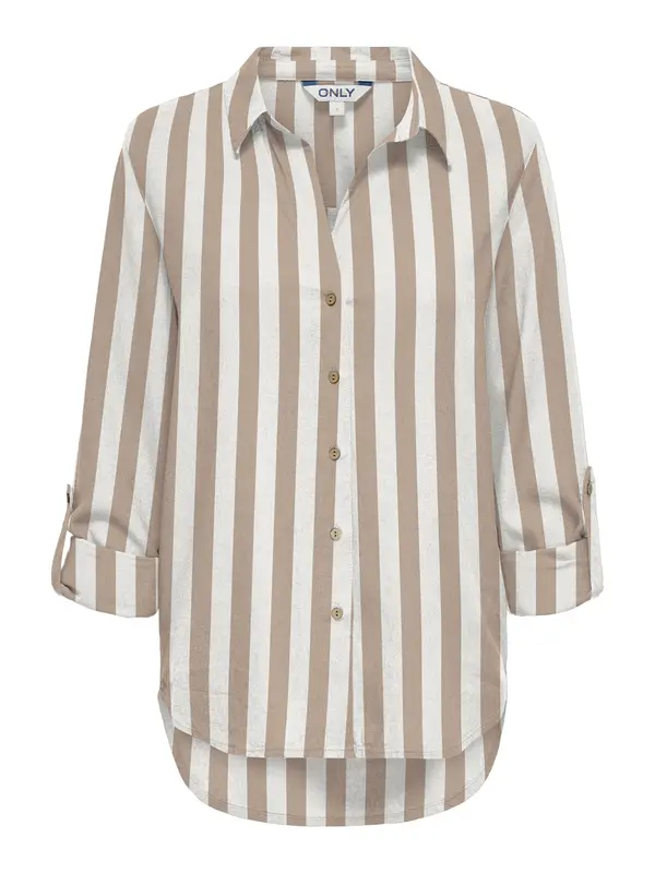 ONLY ONLY Bluza 'ONLGOA'  tamno bež / bijela