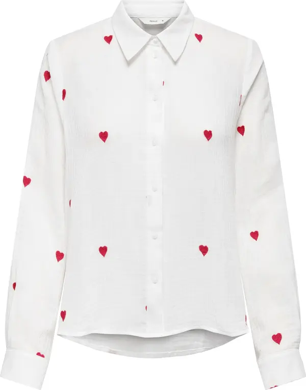 ONLY ONLY Bluza 'ONLHEART'  crvena / bijela