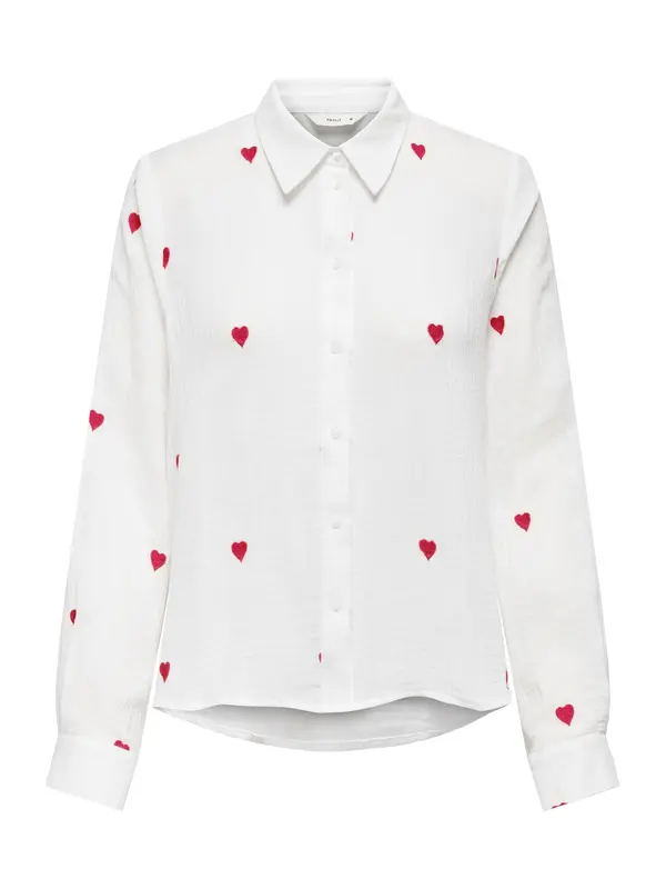 ONLY ONLY Bluza 'ONLHEART'  crvena / bijela